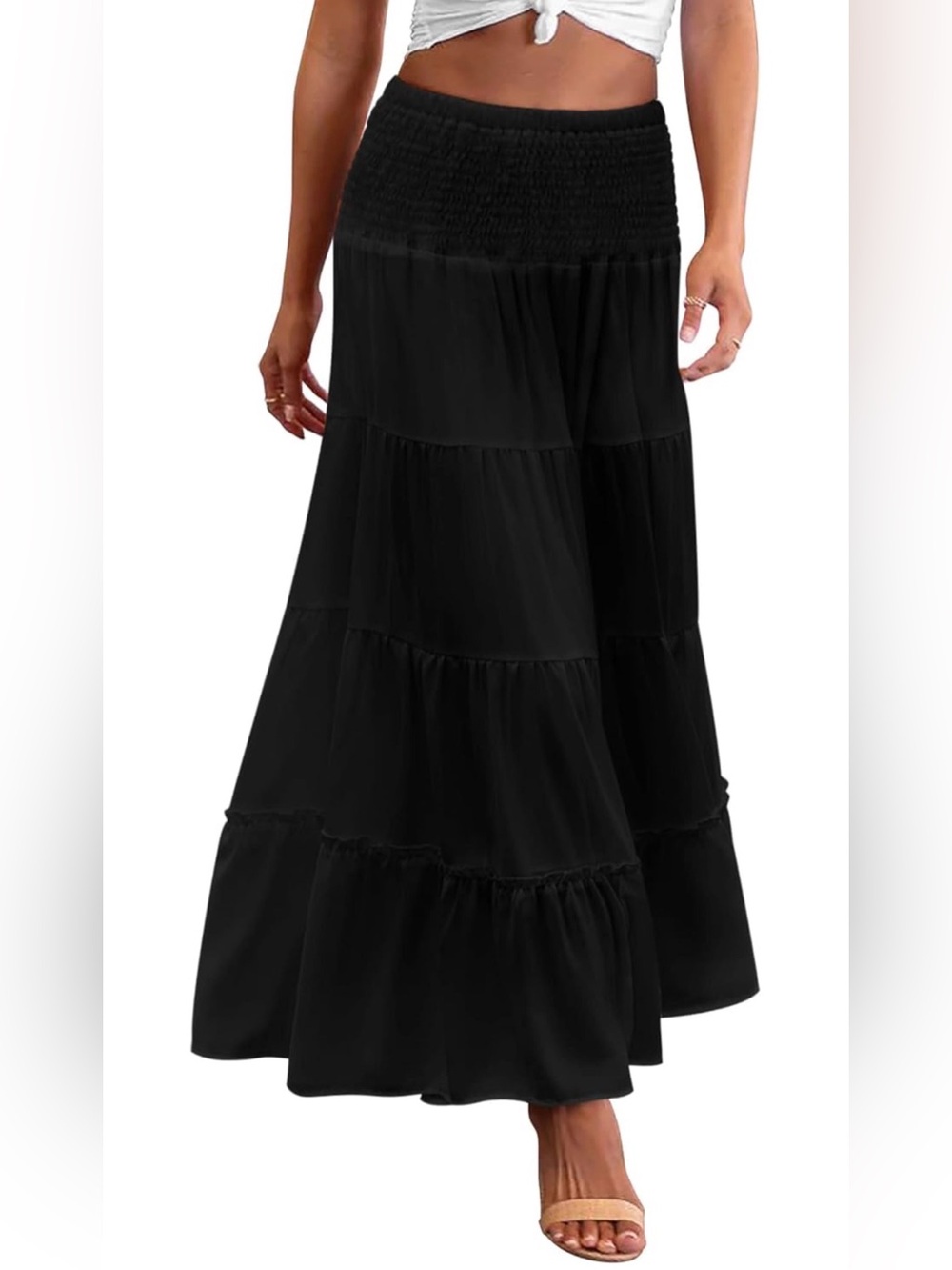 Zeagoo | Boho Tiered Maxi Skirt Floral Print High Waist |  Medium NWT✨BRAND NEW✨